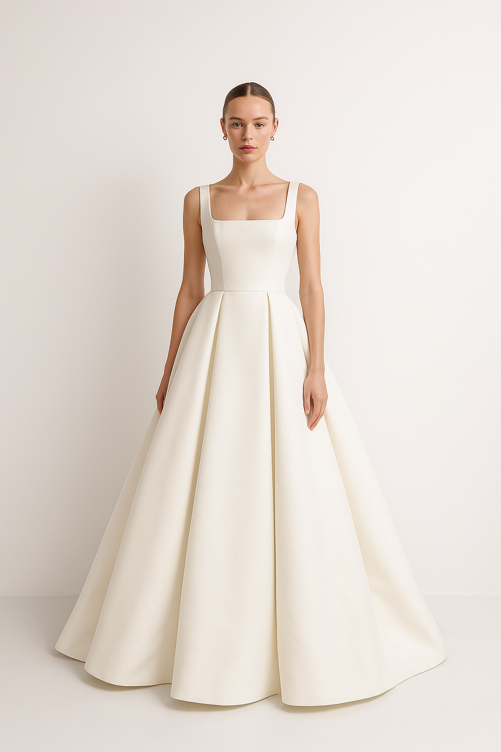 Square Neckline Wedding Dress
