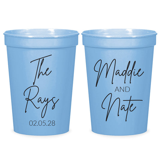 Custom Plastic Cups Wedding Favors (CS 386)