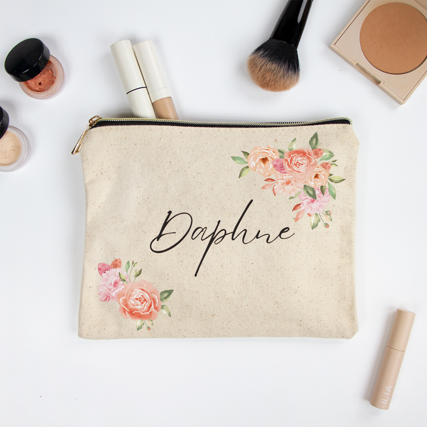 Bridesmaid Makeup Bags with Names