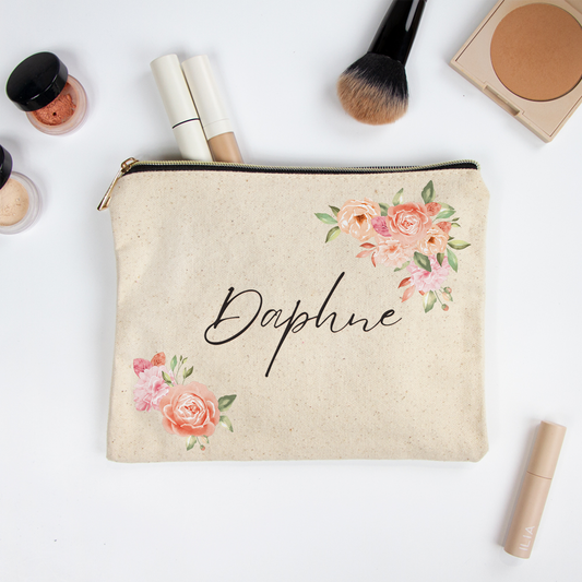 Bridesmaid Makeup Bags with Names