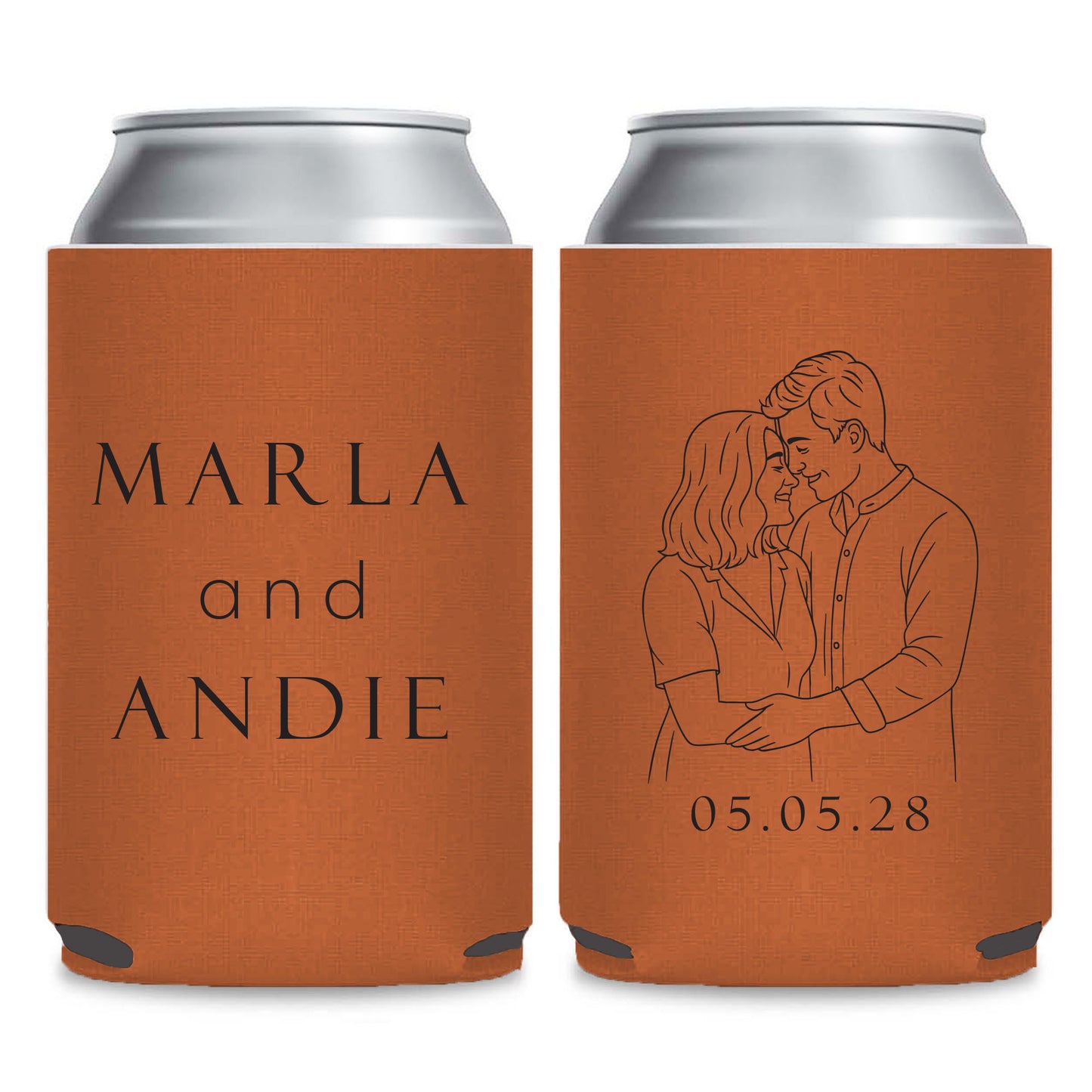 Couples Portraits and Photos Can Coolers