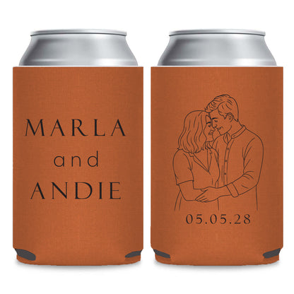 Couples Portraits and Photos Can Coolers