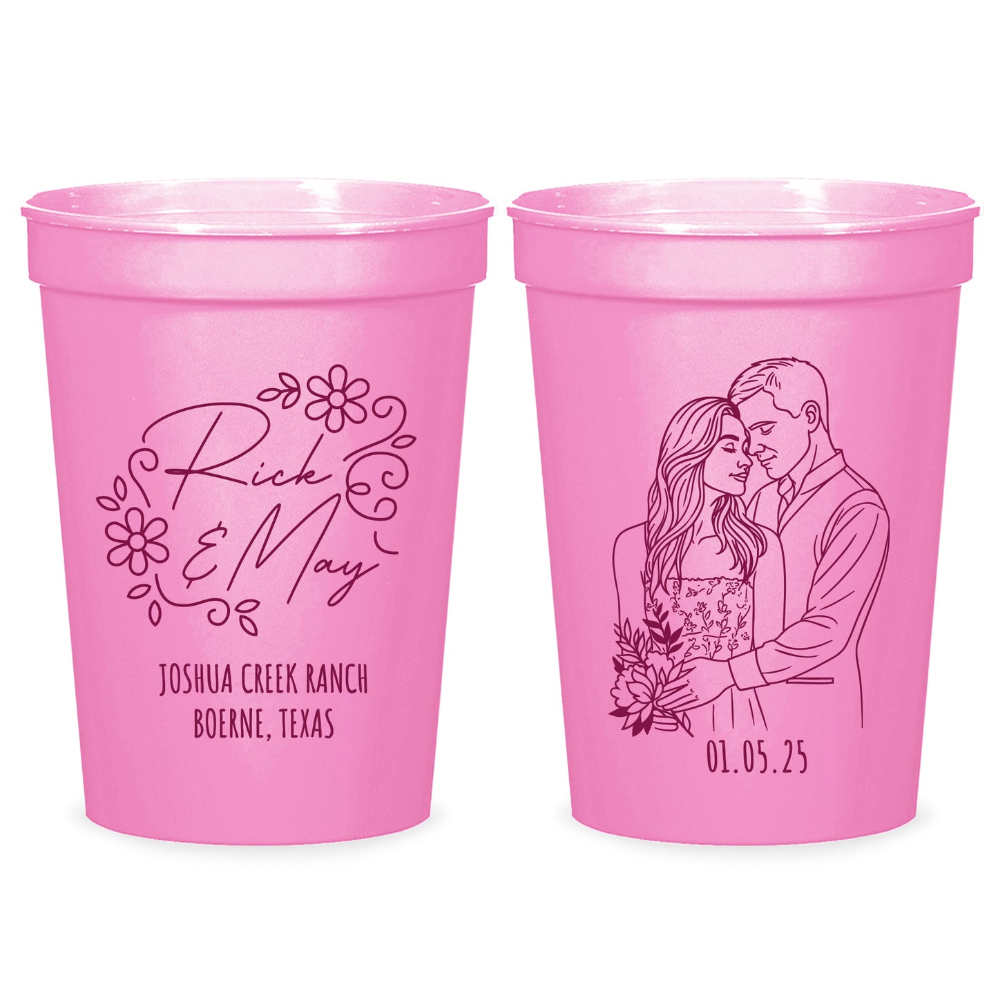 Custom Wedding Stadium Cups (PK 428)