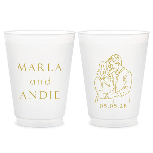 Wedding Reception Frosted Cups (PK 427))