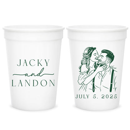 Custom Wedding Stadium Cups (CS 658)