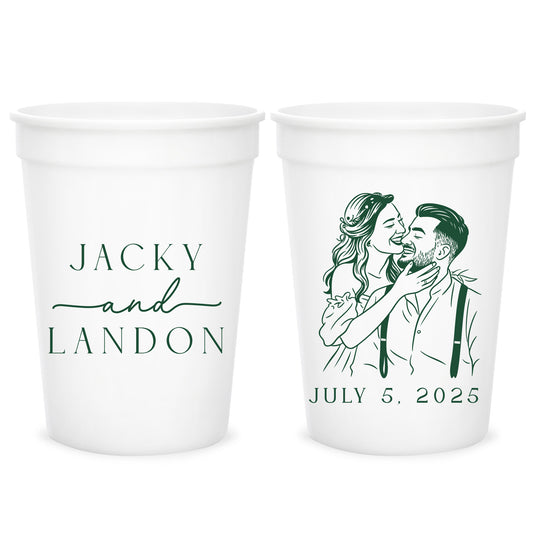 Custom Wedding Stadium Cups (CS 658)