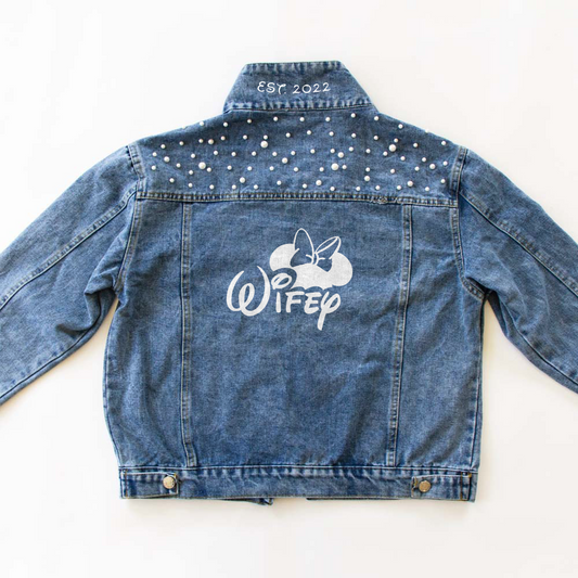 (Blue Pearl) Style Wifey Denim Jacket