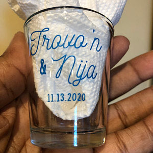 Tied The Knot Wedding Shot Glasses 