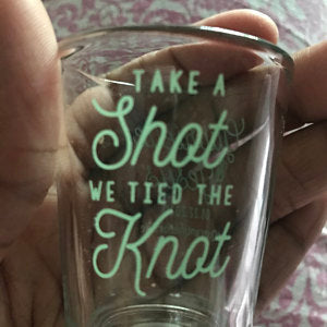The Knot Wedding Shot Glasses 