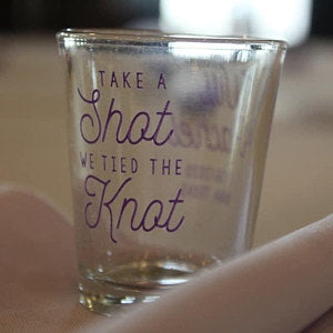The Knot Wedding Shot Glass