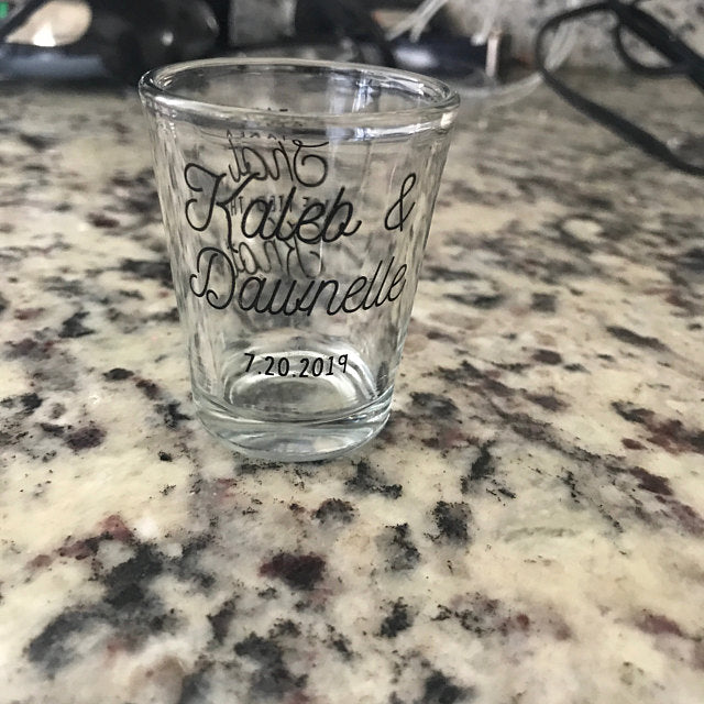 Take A Shot We Tied The Knot Wedding Shot Glasses image