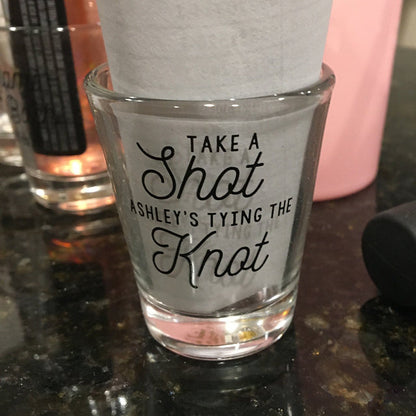 Take A Shot We Tied The Knot Wedding Shot Glasses (112)