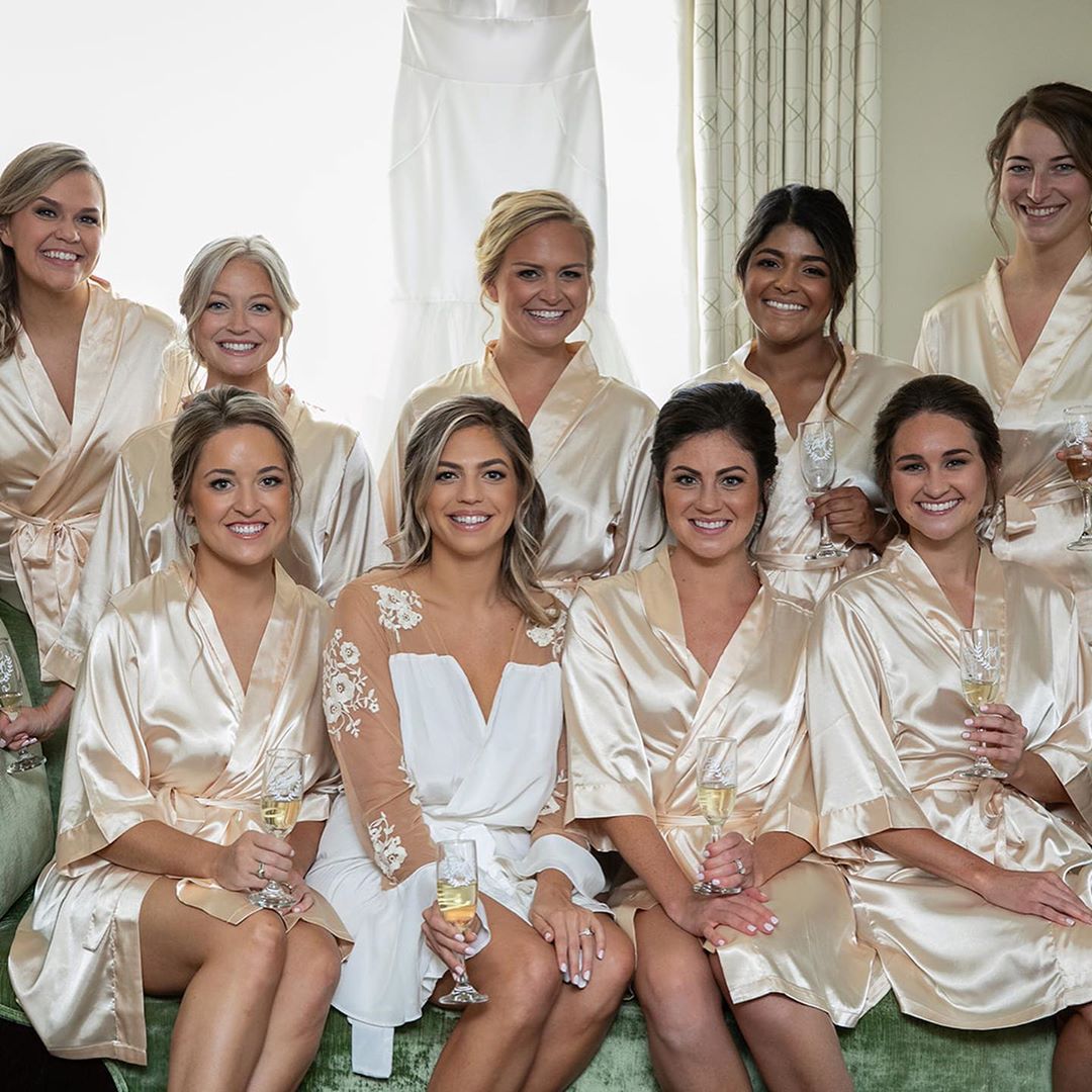 Bridesmaid Robes - Satin Bridal Party Wedding Day Robes
