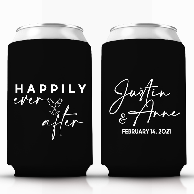 Happily Ever After Wedding Can Coolers (301)