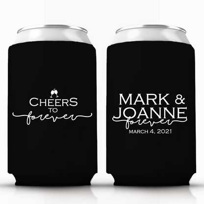 Cheers To Forever Wedding Can Coolers (315)