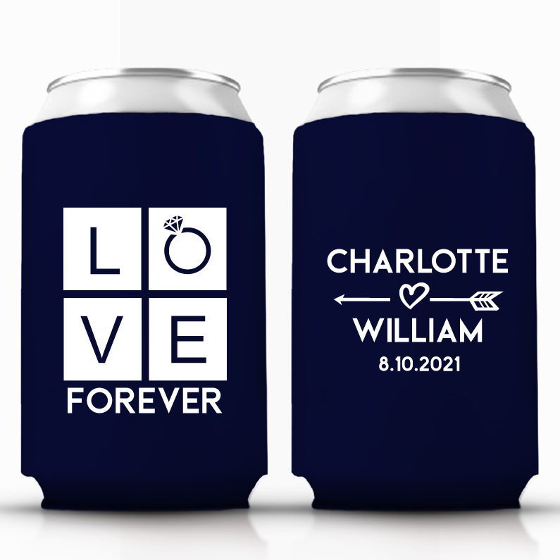 Love Forever Wedding Beer Huggers (92)