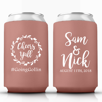 Cheers Y'all Wedding Can Coolers (18)