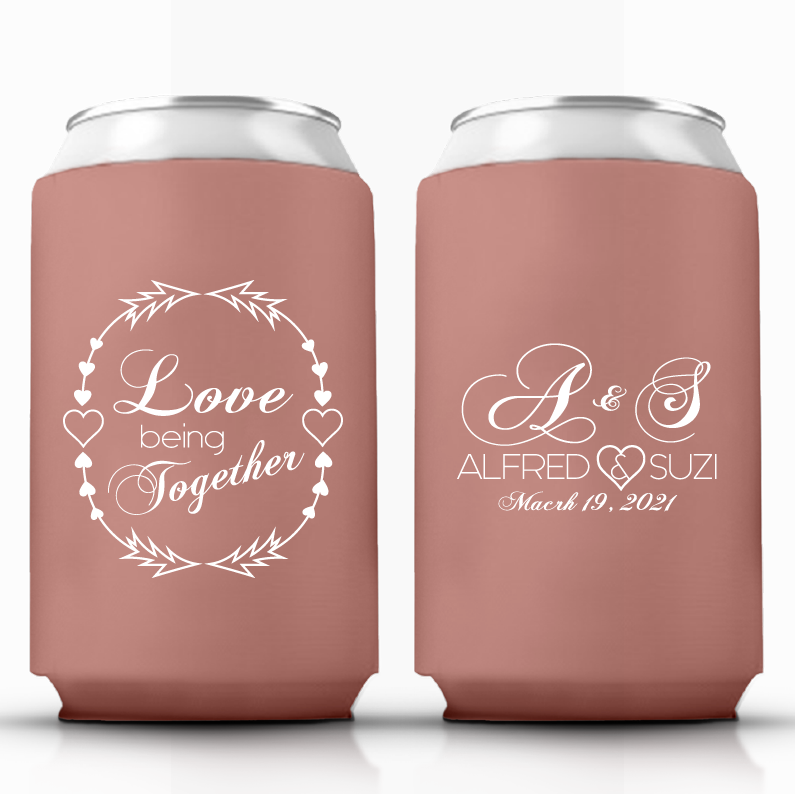 Love Being Together Wedding Can Coolers (311)