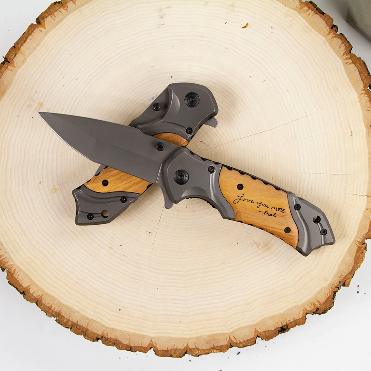 Engraved Handle Handmade Knife for Men