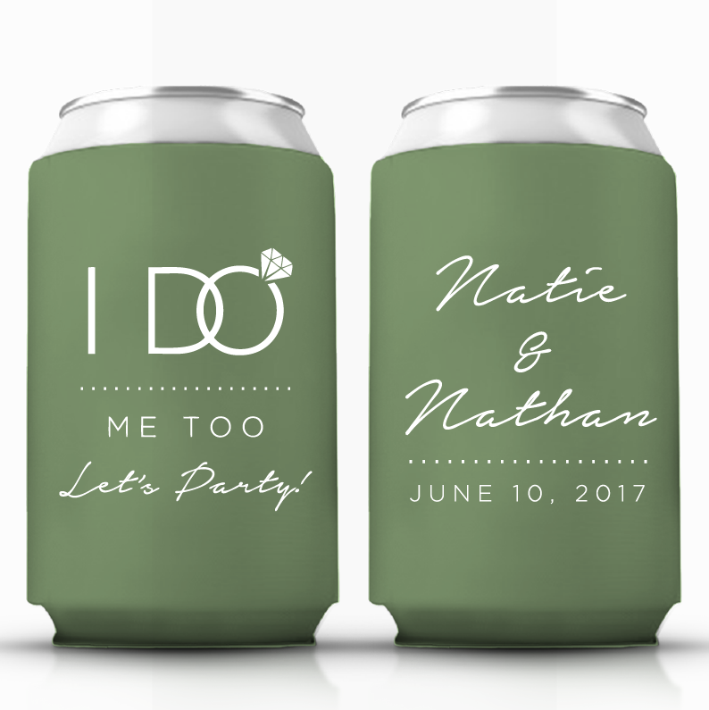 I DO Me Too Let's Party Wedding Can Coolers (27)