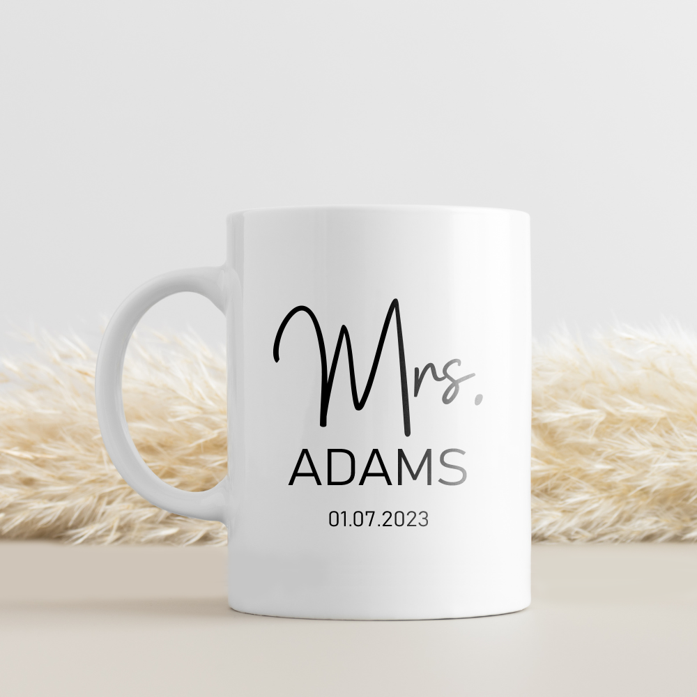 Mrs. Adams Custom Bride Mug (183)