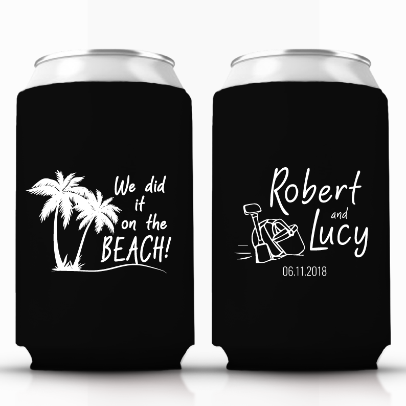We Did It On The Beach Can Cooler (184)