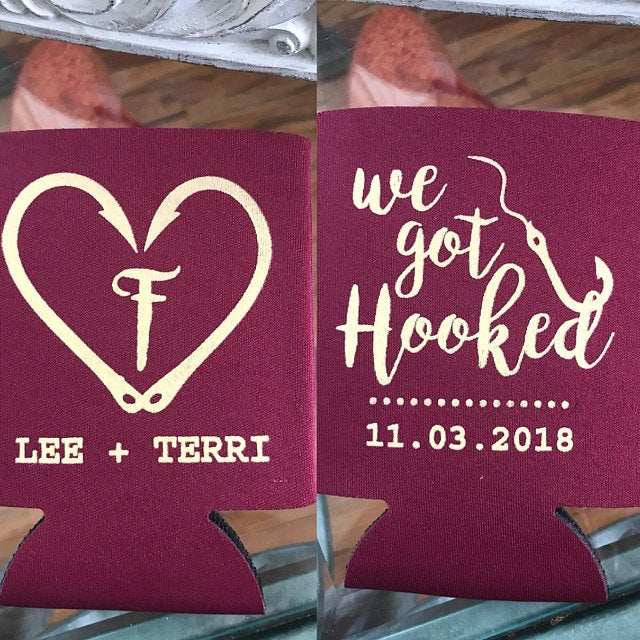 We Got Hooked Wedding Can Coolers (19)