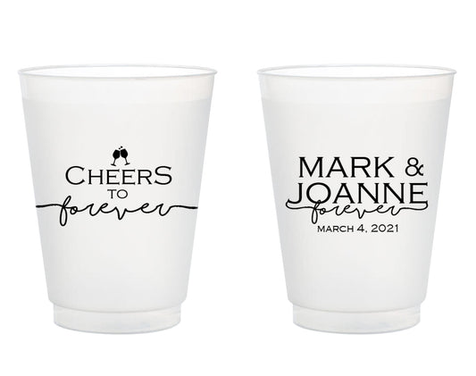 Cheers To Forever Wedding Frosted Cups (315)