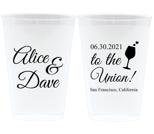 To The Union Wedding Frosted Cups (8)