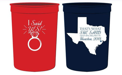 I said yes! Wedding Stadium Cups (141)