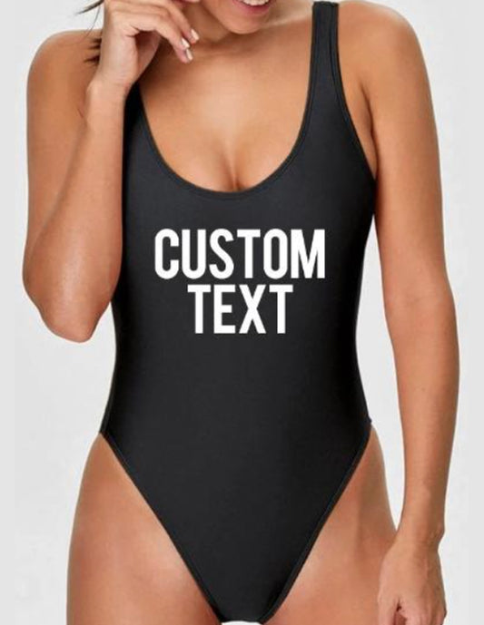 Custom One Piece Bride Swimsuit 