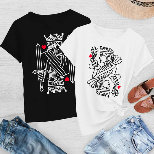 King and Queen Art Tees for Couples