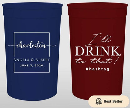 Personalized Wedding Plastic Cups (112)