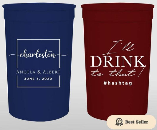 Personalized Wedding Plastic Cups (112)