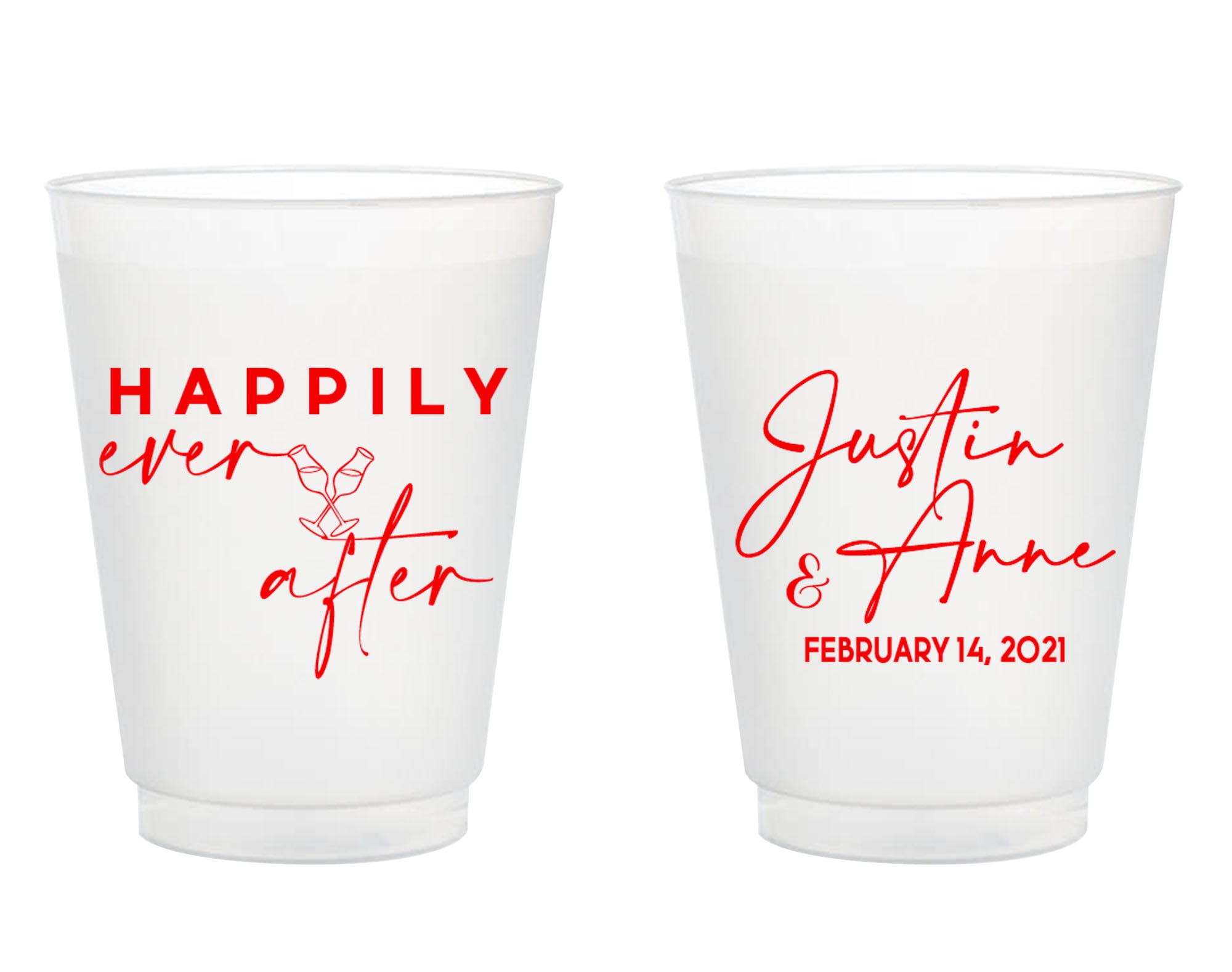 Happily Ever After Wedding Frosted Cups (301)