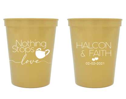 Nothing Stops Love Wedding Stadium Cups (310)