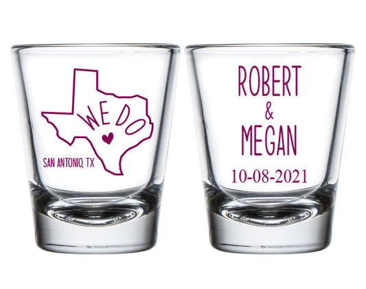 We Do - Custom State - Wedding Shot Glasses (94)