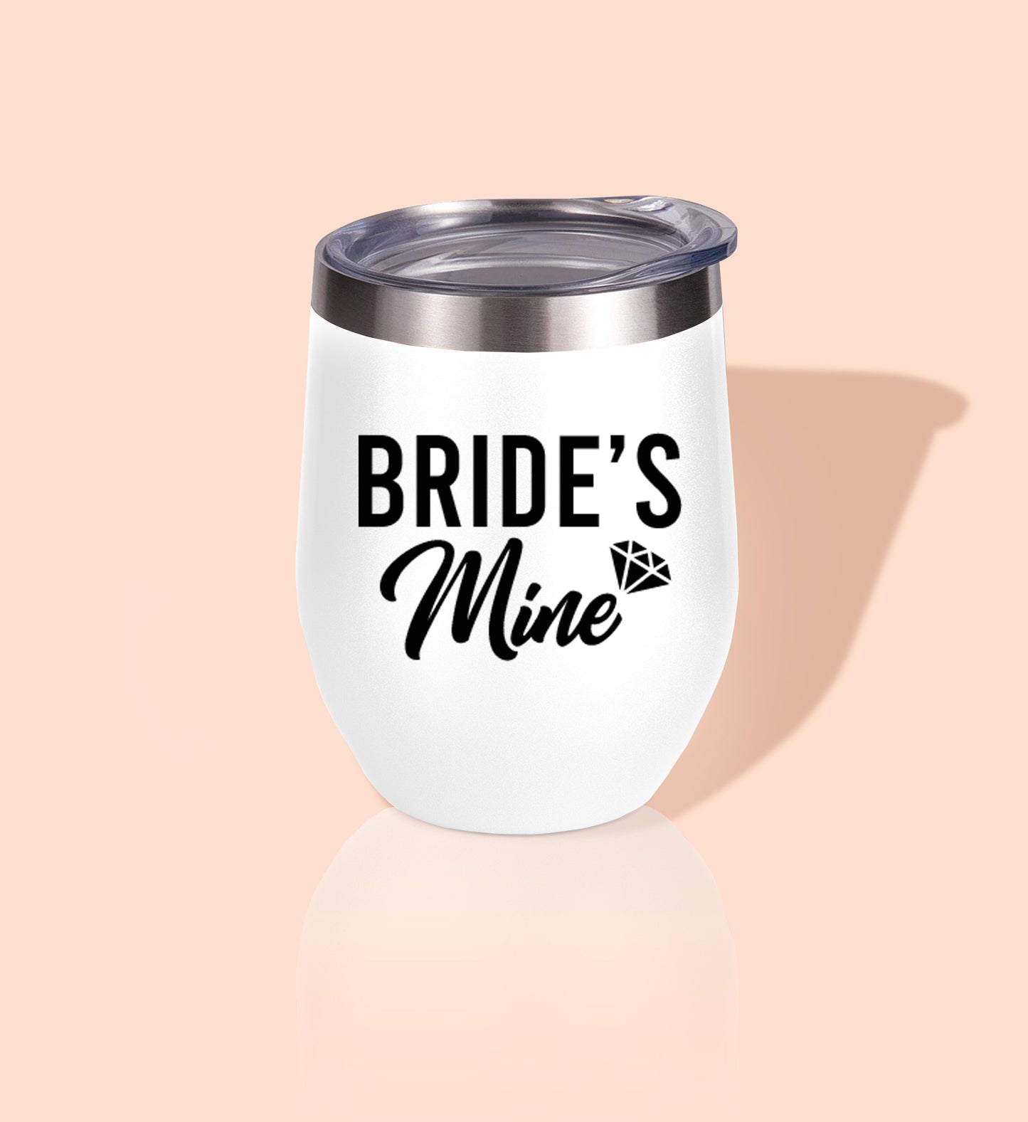 Bride's Mine, Jack's Mine Wedding Wine Tumblers