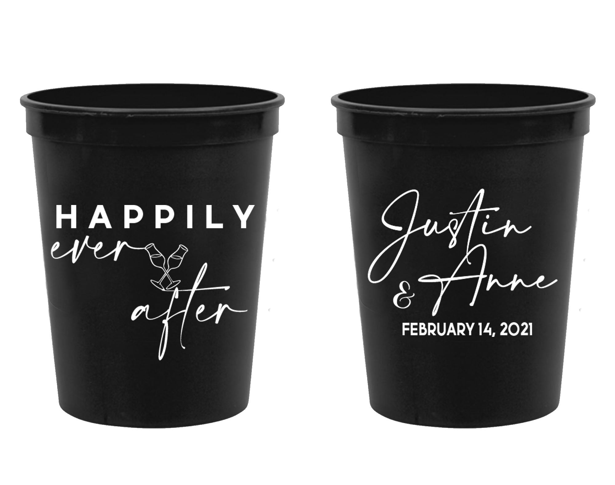 Happily Ever After Wedding Stadium Cups (301)