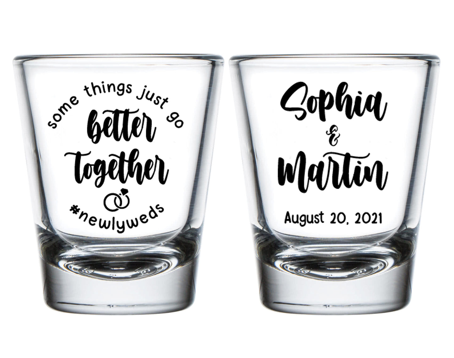 wedding shot glasses