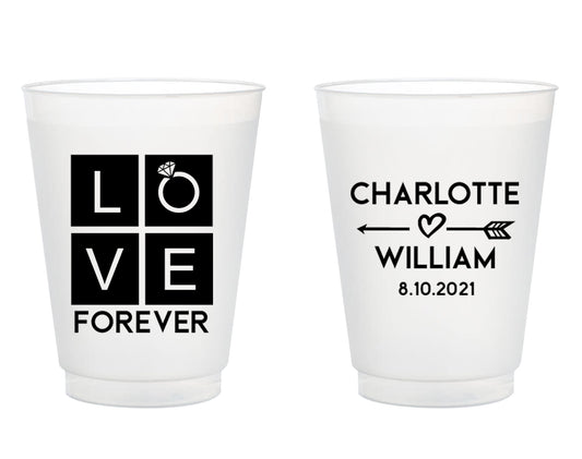 Love Forever Wedding Frosted Cups (92)