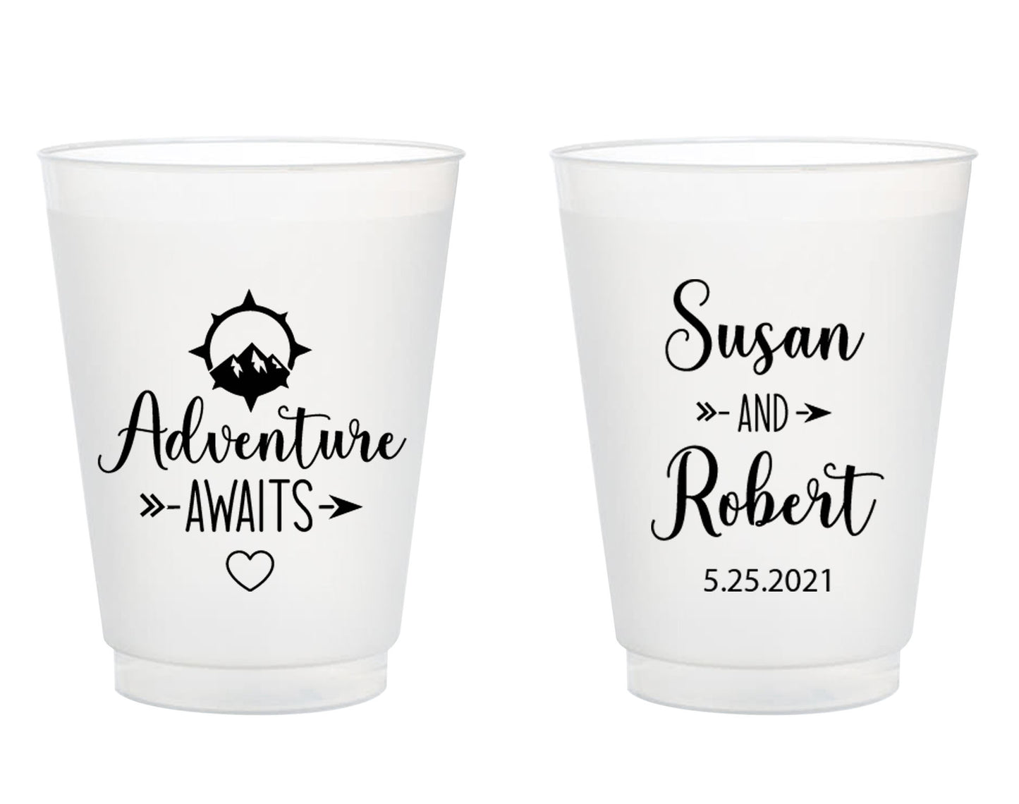 Adventure Awaits Wedding Frosted Cups (85)