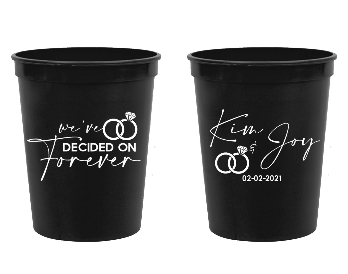 We've Decided On Forever Wedding Stadium Cups (306)