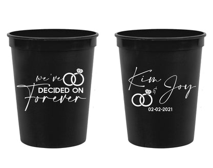 We've Decided On Forever Wedding Stadium Cups (306)