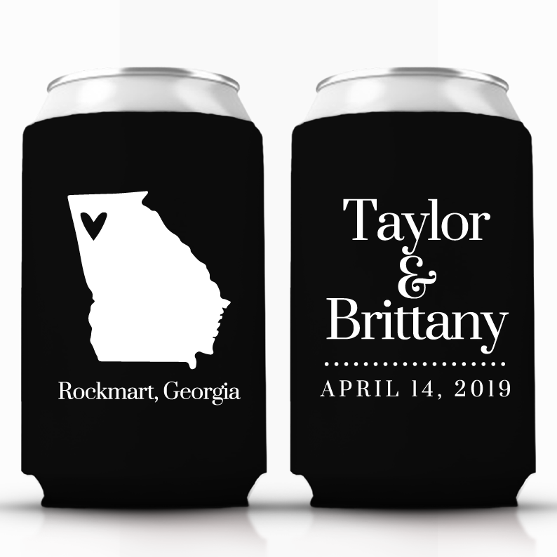 Texas State Custom Wedding Can Coolers (30)