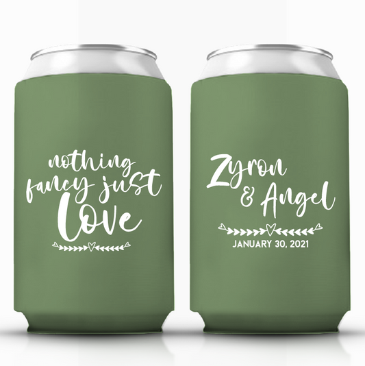 Nothing Fancy Just Love Wedding Can Coolers (304)