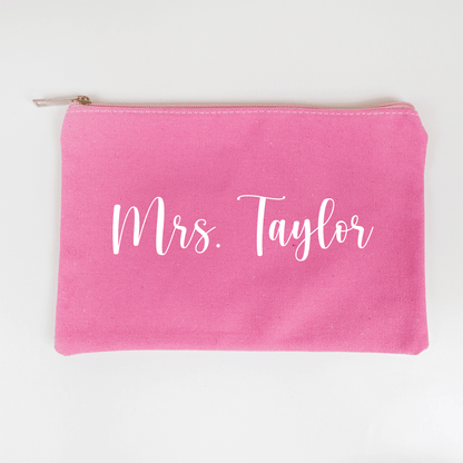 Personalized Mrs. Taylor Makeup Bag