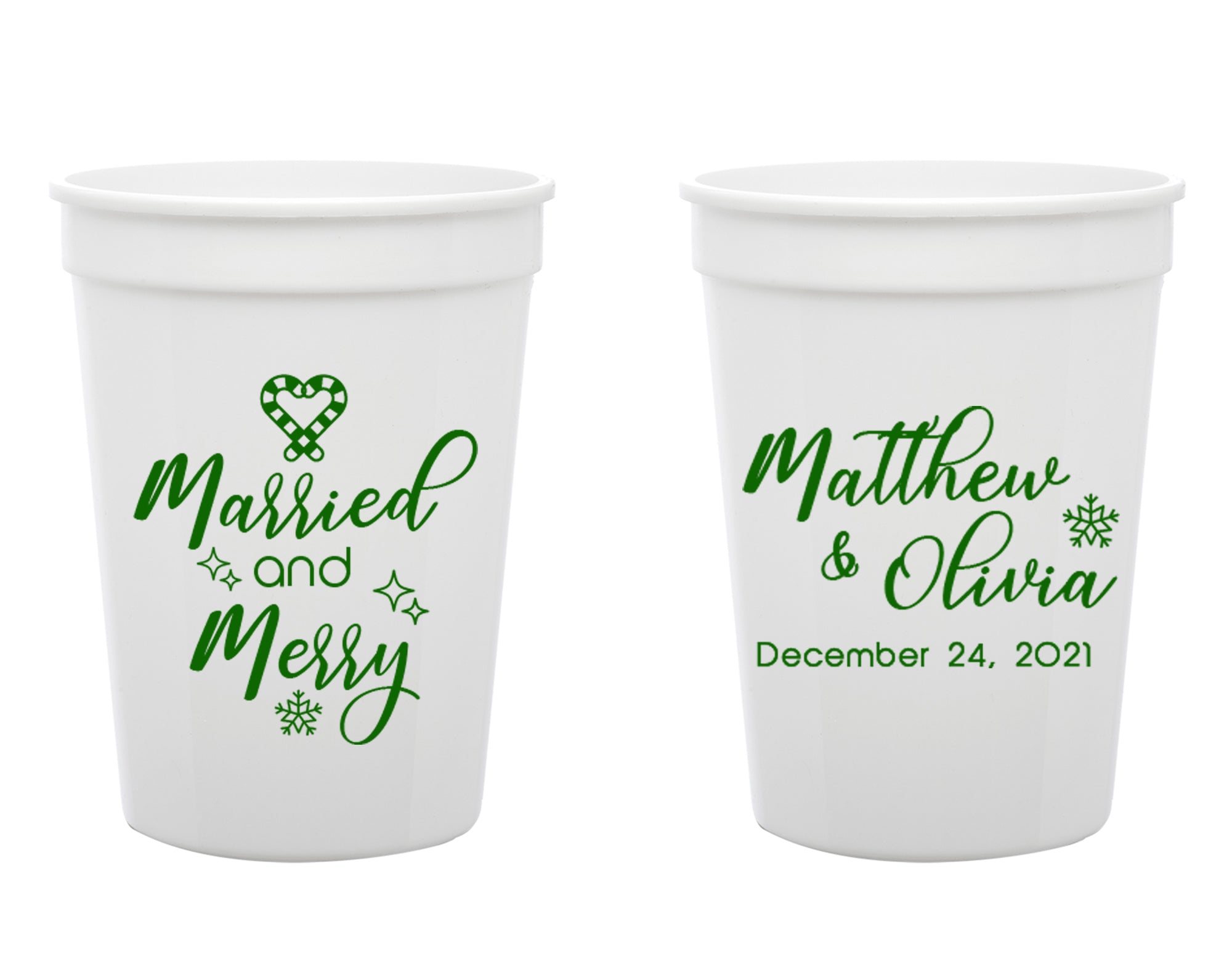 Married and Merry Wedding Stadium Cups (93)