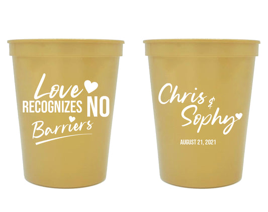 Love Recognizes No Barriers Wedding Stadium Cups (316)
