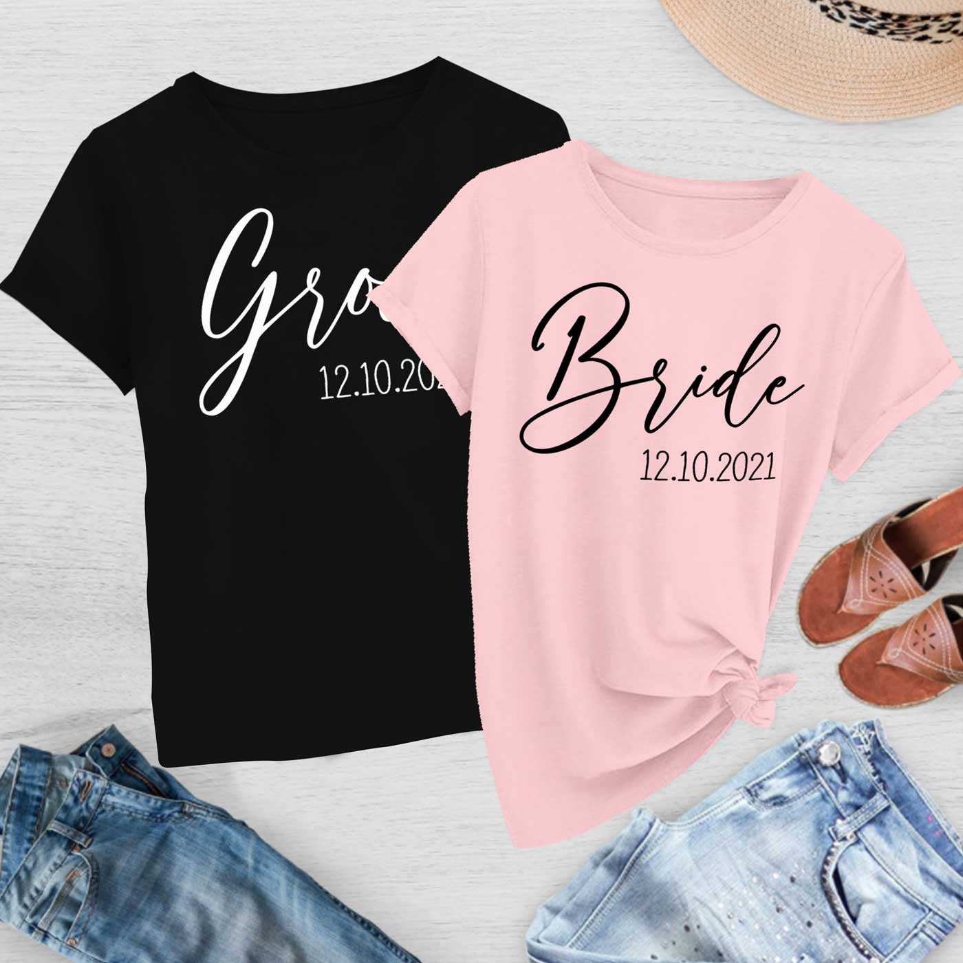 Personalized Bride and Groom T-Shirts (243)